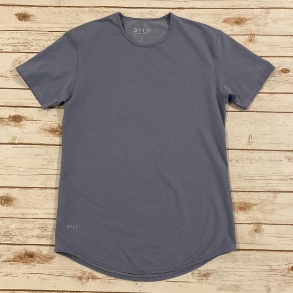 BYLT Basics Drop-Cut Lux Shirt Blue Medium